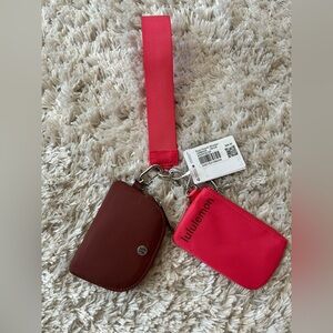 Lululemon NWT Dual Pouch Wristlet Ancient Copper & Glazed Pink